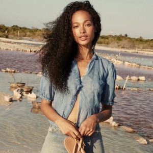 ON HOLD Doen Bird Top - XS/Blue